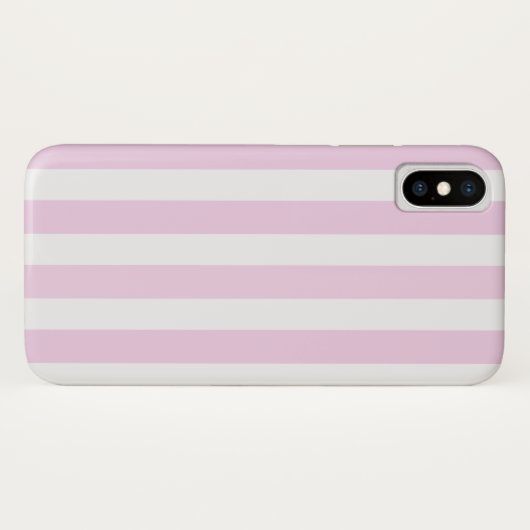 Bleek roze en witte snoepjes strepen Case-Mate iPhone case (Achterkant (horizontaal))