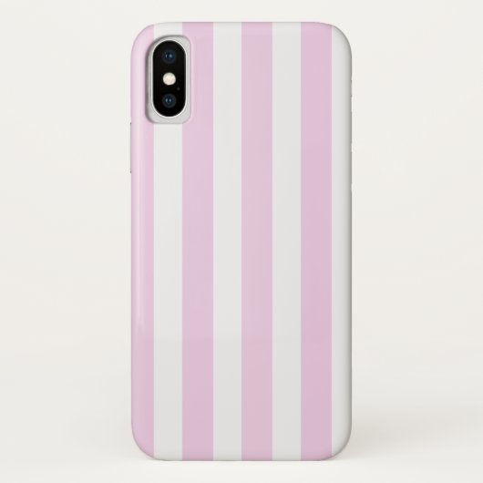 Bleek roze en witte snoepjes strepen Case-Mate iPhone case (Achterkant)