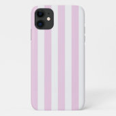 Bleek roze en witte snoepjes strepen Case-Mate iPhone case (Achterkant)