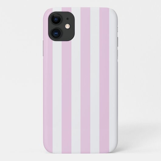 Bleek roze en witte snoepjes strepen Case-Mate iPhone case (Achterkant)