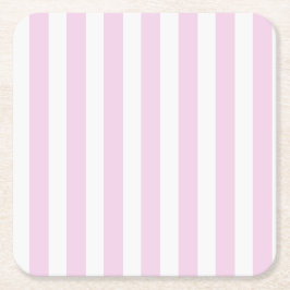 Bleek roze en witte snoepjes strepen kartonnen onderzetters