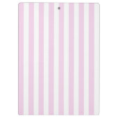 Bleek roze en witte snoepjes strepen klembord (Achterkant)