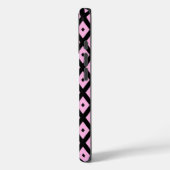 Bleek roze en zwart diamantpatroon Case-Mate iPhone case (Achterkant / Links)