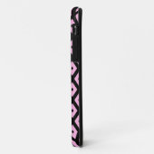Bleek roze en zwart diamantpatroon Case-Mate iPhone case (Achterkant/links)