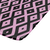 Bleek roze en zwart diamantpatroon snijplank (Hoek)