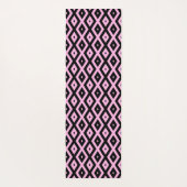 Bleek roze en zwart diamantpatroon yogamat (Achterkant)