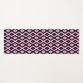 Bleek roze en zwart diamantpatroon yogamat (Voorkant (horizontaal))