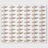 Bleek roze fijne Rozen Cadeaupapier (Vlak)