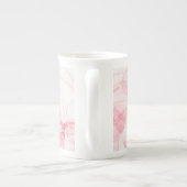Bleek Roze Floral Bone China Mok (Achterkant)
