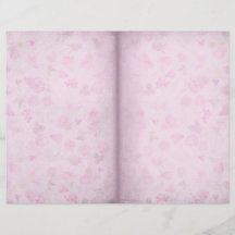 Bleek Roze Floral Shabby Scrapbook Paper
