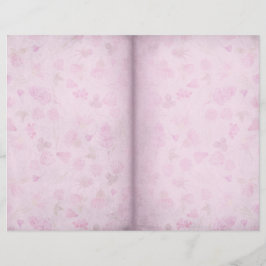 Bleek Roze Floral Shabby Scrapbook Paper