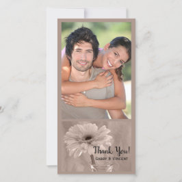 Bleek roze gekleurde Daisy Weddenschap Dank je Bedankkaart