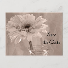 Bleek roze gekleurde Daisy Wedding Save the Date Aankondigingskaart