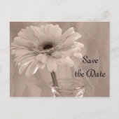 Bleek roze gekleurde Daisy Wedding Save the Date Aankondigingskaart (Voorkant)