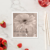 Bleek roze gekleurde Daisy Wedding Servetten (Insitu)