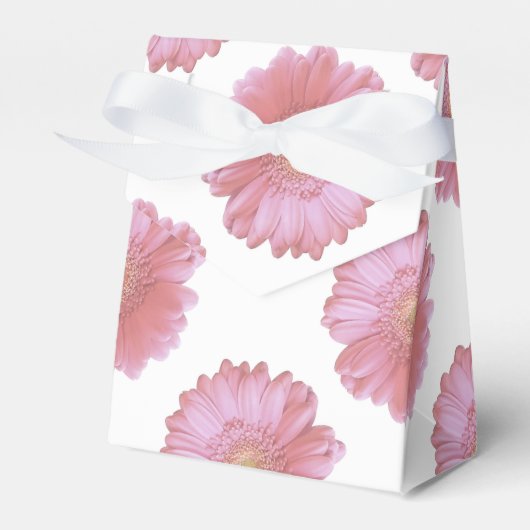 Bleek roze gerbera daisy bedankdoosjes (Voorkant Zijde)