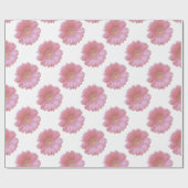 Bleek roze gerbera daisy cadeaupapier (Vlak)