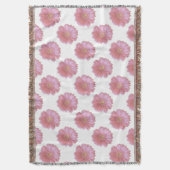 Bleek roze gerbera daisy deken (Voorkant Verticaal)