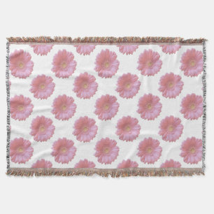 Bleek roze gerbera daisy deken