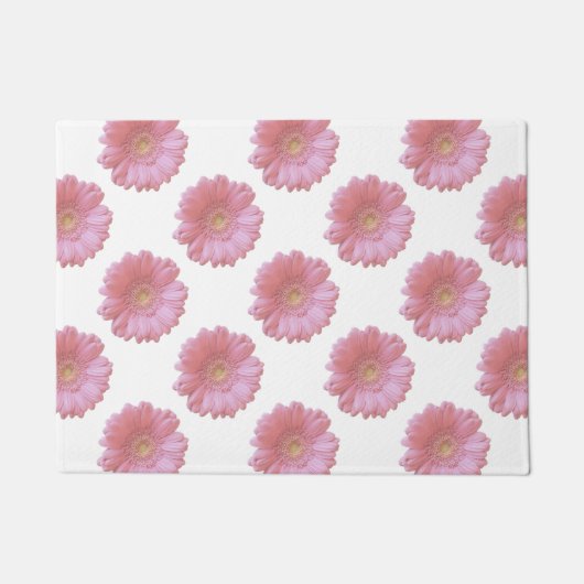 Bleek roze gerbera daisy deurmat (Voorkant)