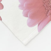 Bleek roze gerbera daisy fleece deken (Hoek)