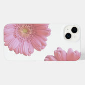 Bleek roze gerbera daisy iPhone hoesje (Achterkant horizontaal)