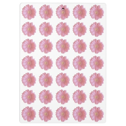 Bleek roze gerbera daisy klembord (Achterkant)