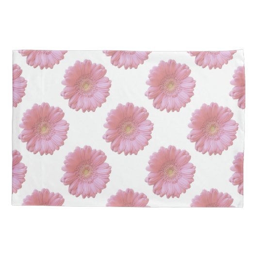 Bleek roze gerbera daisy kussensloop (Achterkant)
