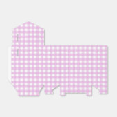 Bleek roze gingham bedankdoosjes (Uitgevouwen)