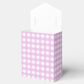Bleek roze gingham bedankdoosjes (Geopend)