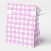 Bleek roze gingham bedankdoosjes (Achterkant)