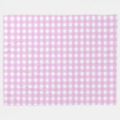 Bleek roze gingham fleece deken (Voorkant (Horizontaal))