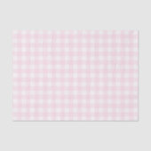 Bleek Roze Gingham Gecontroleerd Patroon Tissuepapier (Voorkant)