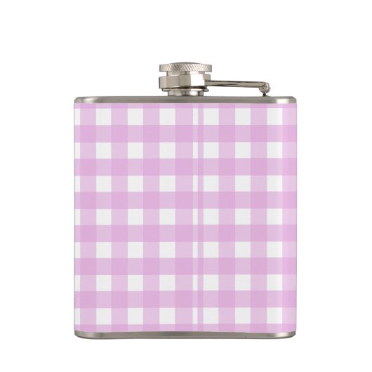 Bleek roze gingham heupfles (Achterkant)
