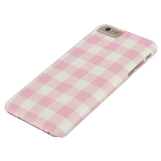 Bleek Roze Gingham iPhone 6 Plus Hoesje