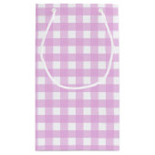 Bleek roze gingham klein cadeauzakje (Achterkant)