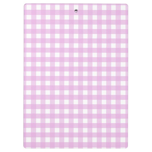 Bleek roze gingham klembord (Achterkant)
