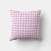 Bleek roze gingham kussen (Achterkant)