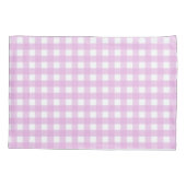 Bleek roze gingham kussensloop (Achterkant)