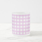 Bleek roze gingham matglas koffiemok (Center)