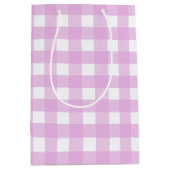 Bleek roze gingham medium cadeauzakje (Voorkant)