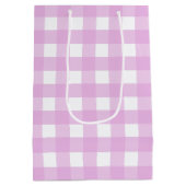Bleek roze gingham medium cadeauzakje (Achterkant)
