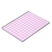 Bleek roze gingham notitieboek (Linkerzijde)