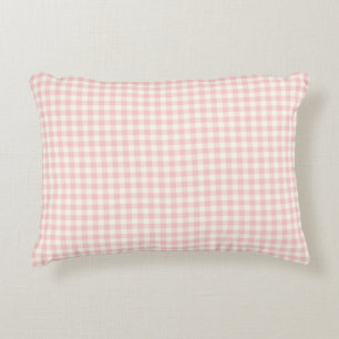 Bleek roze gingham Pattern Accent Pillow Accent Kussen