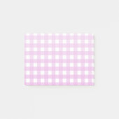 Bleek roze gingham post-it® notes (Voorkant)