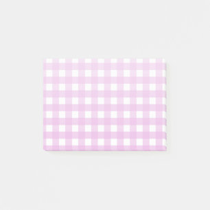 Bleek roze gingham post-it® notes