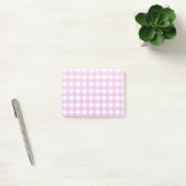Bleek roze gingham post-it® notes (Kantoor)