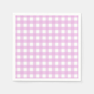 Bleek roze gingham servet