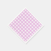 Bleek roze gingham servet (Hoek)