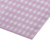 Bleek roze gingham snijplank (Hoek)